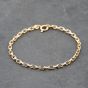 Second Hand 9ct Yellow Gold 7.25 Inch Trace Chain Bracelet 41281658