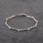 Second Hand 9ct White Gold Cubic Zirconia Infinity 7 Inch Chain Bracelet 41281669