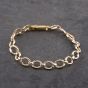 Second Hand 9ct Yellow Gold Flat Round 7.5 Inch Chain Bracelet 41281675