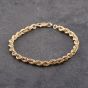 Second Hand 9ct Yellow Gold 7.5 Inch Rope Chain Bracelet 41281677