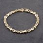 Second Hand 9ct Yellow Gold Kiss Link 8 Inch Bar Chain Bracelet 41281686