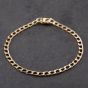 Second Hand 9ct Yellow Gold Square 8 Inch Curb Chain Bracelet 41281708