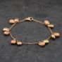 Second Hand 9ct Two Colour Gold Dropper 7.5 Inch Trace Bead Bracelet 41281709