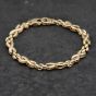 Second Hand 9ct Yellow Gold Kiss 7.5 Inch Link Chain Bracelet 41281715