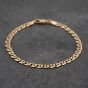 Second Hand 9ct Two Colour Gold 7.25 Inch Anchor Chain Bracelet 41281735