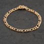 Second Hand 9ct Yellow Gold 8 Inch Figaro Chain Bracelet 41281761
