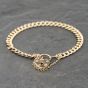 Second Hand 9ct Yellow Gold Double 7 Inch Curb Chain Bracelet 41281768