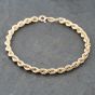 Second Hand 9ct Yellow Gold 8 Inch Rope Chain Bracelet 41281777