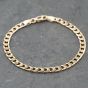 Second Hand 9ct Yellow Gold 6.5 Inch Curb Chain Bracelet 41281779