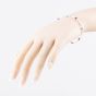 Second Hand 9ct White Gold Synthetic Ruby & Cubic Zirconia Bar 7.25 Inch Bracelet 41281781