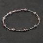 Second Hand 9ct White Gold White & Pink Cubic Zirconia Bar 7.5 Inch Bracelet 41281782