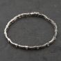 Second Hand 9ct White Gold 0.21ct Brilliant Cut Bar Linked 7.25 Inch Bracelet 41281798