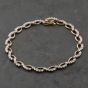 Second Hand 9ct Yellow Gold Cubic Zirconia Openwork 7.5 Inch Bracelet 41281800