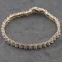 Second Hand 9ct Two Colour Gold 1.00ct Diamond Set Flexible Link 7 Inch Bracelet 41281802