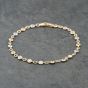 Second Hand 9ct Two Colour Gold Cubic Zirconia Set 7.5 Inch Bracelet 41281812