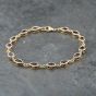 Second Hand 9ct Yellow Gold Amethyst 7 Inch Chain Bracelet 41281816