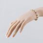 Second Hand 9ct Yellow Gold Amethyst 7 Inch Chain Bracelet 41281816