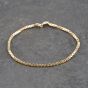 Second Hand 9ct Yellow Gold 7 Inch Box Chain Bracelet 41281819