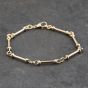 Second Hand 9ct Yellow Gold 7.5 Inch Bar Chain Bracelet 41281826