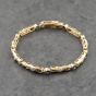 Second Hand 9ct Yellow Gold Sapphire & Diamond Bar Design 7 Inch Bracelet 41281828