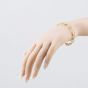Second Hand 9ct Yellow Gold Cultured Pearl Set 7 Inch Fancy Chain Bracelet 41281834
