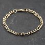 Second Hand 9ct Yellow Gold 8 Inch Figaro Chain Bracelet 41281837