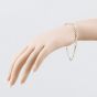 Second Hand 9ct Two Colour Gold Fancy 7.5 Inch Figaro Chain Bracelet 41281849