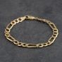 Second Hand 9ct Yellow Gold 7.5 Inch Figaro Chain Bracelet 41281861