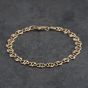 Second Hand 9ct Yellow Gold Fancy Link 7.5 Inch Anchor Chain Bracelet 41281865