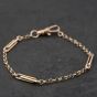 Second Hand Vintage Rose Gold 7.5 Inch Fancy Chain Bracelet 41281873