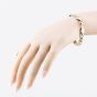 Second Hand 9ct Two Colour Gold Patterned Cross Design 7.5 Inch Chain Bracelet 41281875