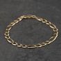 Second Hand 9ct Yellow Gold 7.5 Inch Figaro Chain Bracelet 41281876