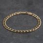 Second Hand 9ct Yellow Gold Square 8 Inch Curb Chain Bracelet 41281879
