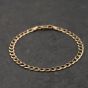 Second Hand 9ct Yellow Gold 7 Inch Curb Chain Bracelet 41281892