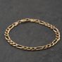 Second Hand 9ct Yellow Gold 7 Inch Figaro Chain Bracelet 41281894