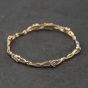 Second Hand 9ct Yellow Gold Diamond 7.5 Inch Bracelet 41281900