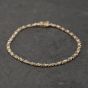 Second Hand 9ct Yellow Gold 0.05ct Diamond Kiss Design 7.5 Inch Bracelet 41281901
