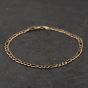 Second Hand 9ct Yellow Gold 8.5 Inch Figaro Chain Bracelet 41281906