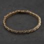 Second Hand 9ct Yellow Gold Diamond 7.5 Inch Bracelet 41281916