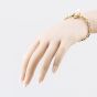 Second Hand 9ct Yellow Gold Heart & T Bar 7.5 Inch Belcher Chain Bracelet 41281923