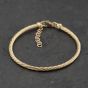 Second Hand 9ct Yellow Gold Twist 7 Inch Adjustable Bracelet 41281938