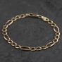 Second Hand 9ct Yellow Gold 8 Inch Figaro Chain Bracelet 41281951