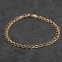 Second Hand 9ct Yellow Gold 7 Inch Curb Chain Bracelet 41281952