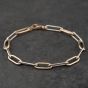 Second Hand 9ct Two Colour Gold 7.25 Inch Belcher Chain Bracelet 41281976
