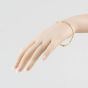 Second Hand 9ct Yellow Gold 0.08ct Diamond Set 7.5 Inch Fancy Chain Bracelet 41282008