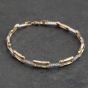 Second Hand 9ct Two Colour Gold Openlink 7.5 Inch Chain Bracelet 41282016