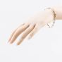 Second Hand 9ct Two Colour Gold Openlink 7.5 Inch Chain Bracelet 41282016