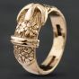 Second Hand Vintage 9ct Yellow Gold Buckle Ring 412900234