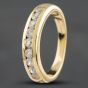 Second Hand 9ct Yellow Gold Cubic Zirconia Nine Stone Half Eternity Ring 41295814
