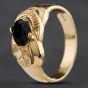 Second Hand 9ct Yellow Gold Tourmaline & Cubic Zirconia Dress Ring 4129760